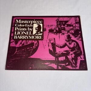 Lionel Barrymore 4 Color Etch-Foil Prints